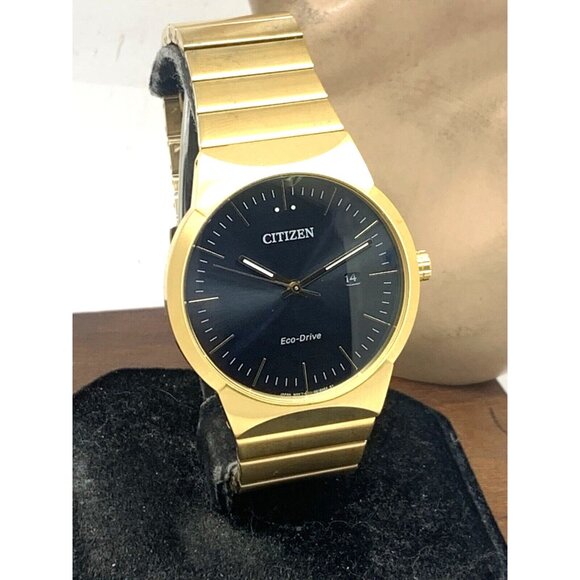 Citizen Men's Watch BM7582-56E Eco Drive Black Dial Gold Stainless Steel 40mm - Picture 14 of 15